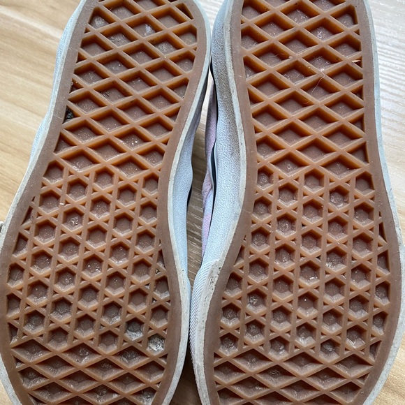Vans Other - 11.5C size pink checkered slip on vans